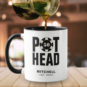 Funny Poker Spaß Pot Head Tasse
