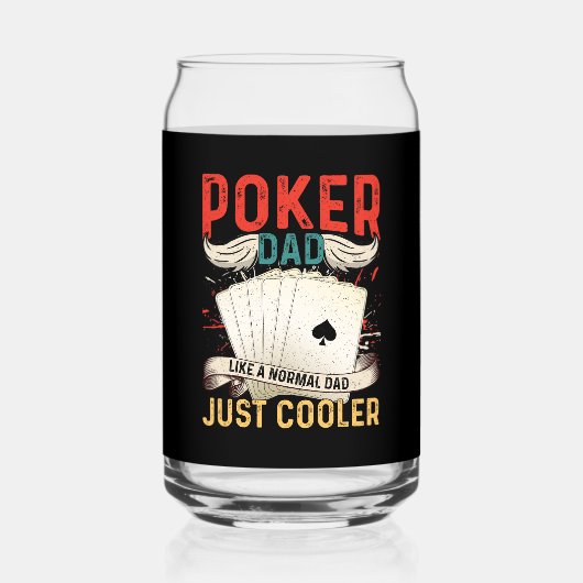 Funny Poker Vater Art Dosenglas (Vorderseite)