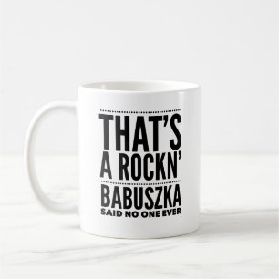 Funny Poland Tasse, Geschenk, Rockn' Babuszka Kaffeetasse