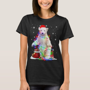 Funny Polar Bär Tree Weihnachtsbeleuchtung Xmas Pa T-Shirt