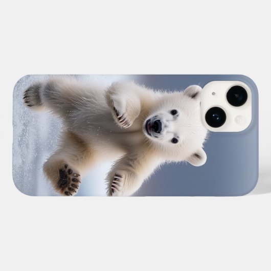 Funny Polar Bear Cub Case-Mate iPhone Hülle (Rückseite (Horizontal))