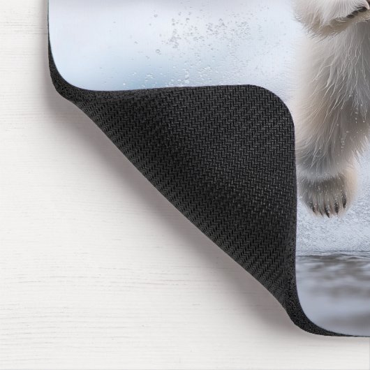 Funny Polar Bear Cub Mouse Pad Mousepad (Ecke)