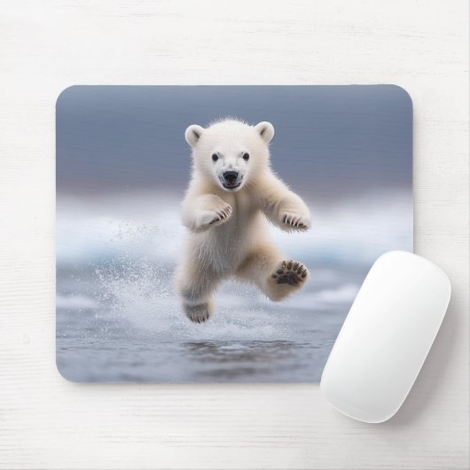 Funny Polar Bear Cub Mouse Pad Mousepad (Mit Mouse)