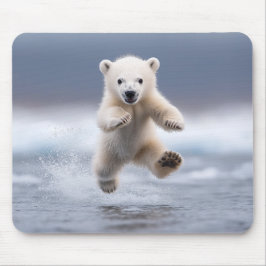 Funny Polar Bear Cub Mouse Pad Mousepad