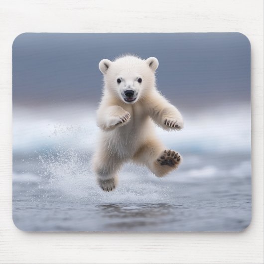 Funny Polar Bear Cub Mouse Pad Mousepad (Vorne)