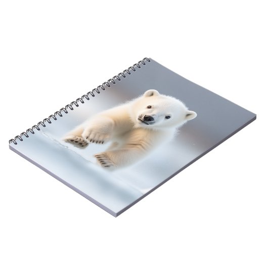 Funny Polar Bear Cub Notizblock (Linke Seite)