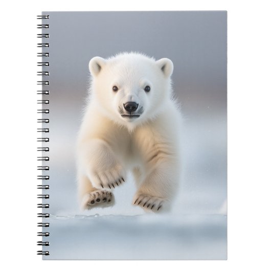 Funny Polar Bear Cub Notizblock (Vorderseite)