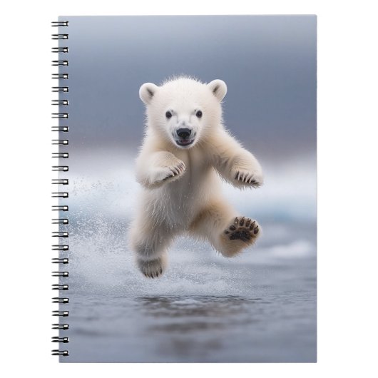 Funny Polar Bear Cub Notizblock (Vorderseite)