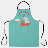 Funny Polar Bear on Snowmobile Customizable Schürze (Vorderseite)