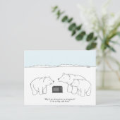 Funny Polar Bear Picture Cartoon Cub Job Postkarte (Stehend Vorderseite)