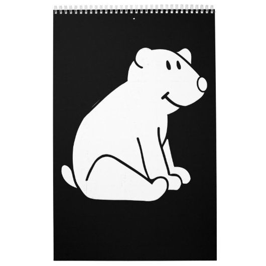 Funny Polar Bear Zeichnend Tier Lover Kalender (Titelbild)