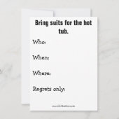 Funny Polar Party Einladungen (Rückseite)