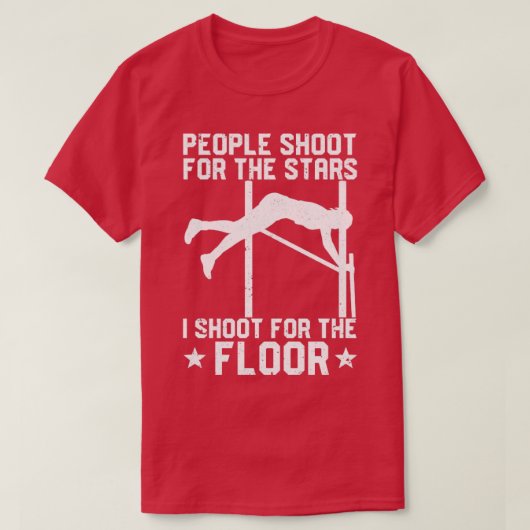 Funny Pole Vault Pole Gewölbe für den Boden T-Shirt (Design vorne)