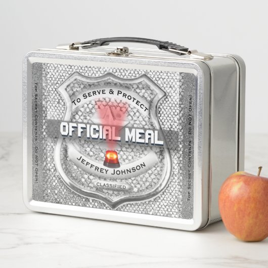 Funny Police Abzeichen Metall Lunch Box (Beispiel)