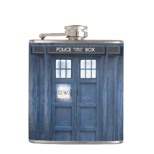 Funny Police call box, add monogram Flachmann