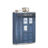 Funny Police call box, add monogram Flachmann (Rechts)