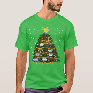 Funny Police Car Weihnachtsbaumpolizei T-Shirt