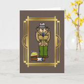 Funny Police Detective Birthday Card Karte (Gelbe Blume)