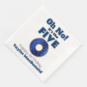 Funny Police Donut 50. Geburtstag Serviette (Ecke)