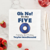 Funny Police Donut 50. Geburtstag Serviette (Beispiel)