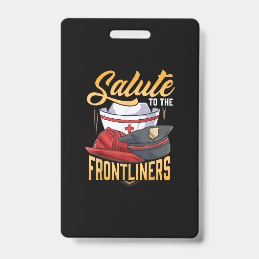 Funny Police Firefighter Frontliner Nurse Geschenk Ausweis (Vorderseite)