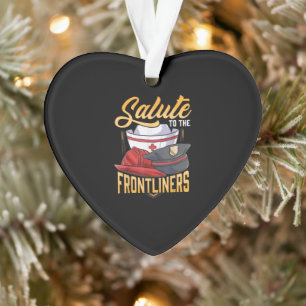 Funny Police Firefighter Frontliner Nurse Geschenk Ornament
