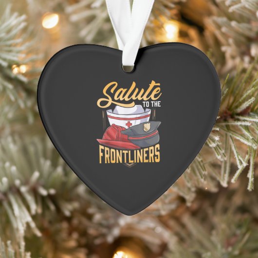 Funny Police Firefighter Frontliner Nurse Geschenk Ornament (Baum)