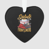 Funny Police Firefighter Frontliner Nurse Geschenk Ornament (Vorderseite)