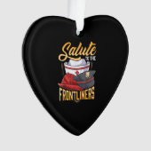 Funny Police Firefighter Frontliner Nurse Geschenk Ornament (Vorderseite)
