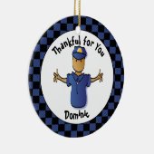 Funny Police Gift - Proud Police Officer Danke Keramik Ornament (Rechts)