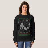 Funny Police K9 Hund Ugly Weihnachtssüßer Sweatshirt (Vorne ganz)