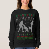 Funny Police K9 Hund Ugly Weihnachtssüßer Sweatshirt (Vorderseite)