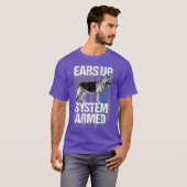 Funny Police K9 Tshirt Thin Blue Line Ohrs Up (Vorne ganz)