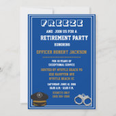 Funny Police Law Enforcement Retirement Einladung (Vorderseite)
