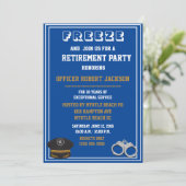Funny Police Law Enforcement Retirement Einladung (Stehend Vorderseite)