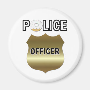 Funny Police Officer Gips Magnet