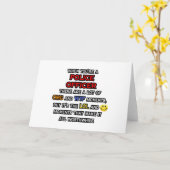 Funny Police Officer ... OMG WTLOL Karte (Gelbe Blume)