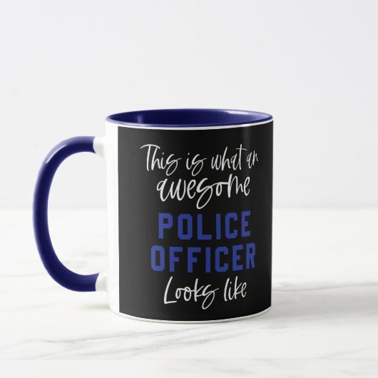 Funny Police Officer Phantastisch Police Vater und Tasse (Links)