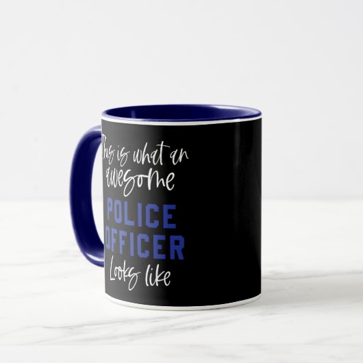 Funny Police Officer Phantastisch Police Vater und Tasse (Vorderseite Links)
