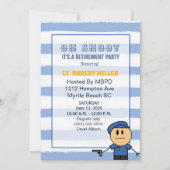 Funny Police Officer Retirement Party Einladung (Vorderseite)
