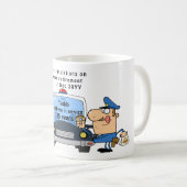 Funny Police Officers Retirement Tasse Personalisi (VorderseiteRechts)