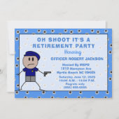 Funny Police Oh Shoot Retirement Einladung (Vorderseite)