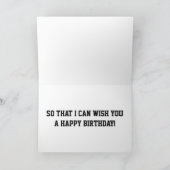 Funny Police Patrol Car Happy Birthday Karte (Innenseite)