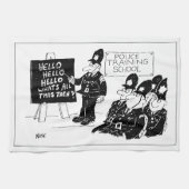 Funny Police Training School Geschirrtuch (Horizontal)