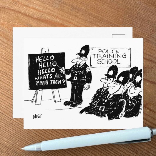 Funny Police Training School Postkarte
