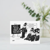 Funny Police Training School Postkarte (Stehend Vorderseite)