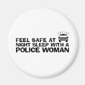Funny Police Woman Magnet (Vorne)