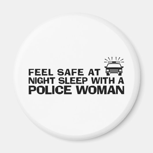 Funny Police Woman Magnet (Vorne)