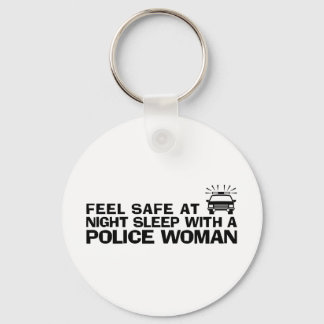 Funny Police Woman Schlüsselanhänger
