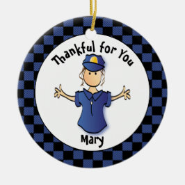 Funny Policewoman Gift - Funny Police Officer Idee Keramik Ornament